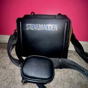 Steve Madden Black Rhinestone Bevelyn Crossbody Bag NWT